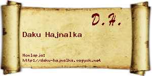 Daku Hajnalka névjegykártya
